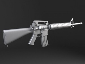 M16 A3 Rifle 3D Model