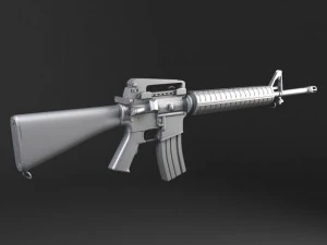 M16 A3 Rifle 3D Model