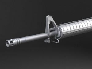 M16 A3 Rifle 3D Model