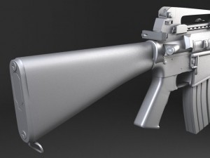 M16 A3 Rifle 3D Model
