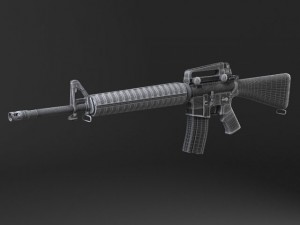 M16 A3 Rifle 3D Model
