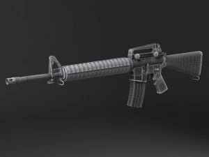 M16 A3 Rifle 3D Model