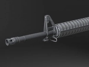 M16 A3 Rifle 3D Model