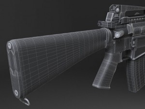 M16 A3 Rifle 3D Model