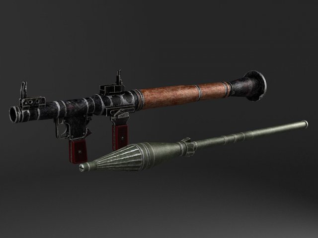 RPG7 Bazooka 3D Model .c4d .max .obj .3ds .fbx .stl .blend 