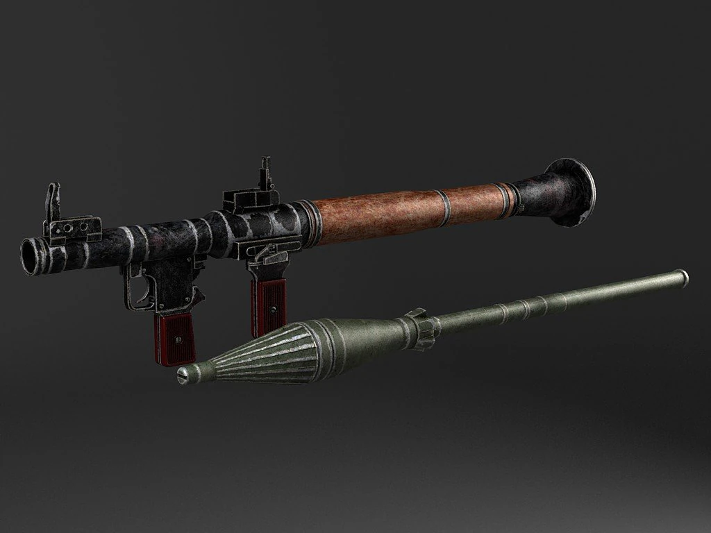 Bazuca RPG7 Modelo 3D .c4d .max .obj .3ds .fbx .stl .blend 