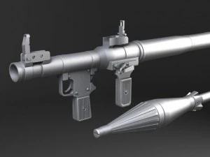 Bazuca RPG7 Modelo 3D