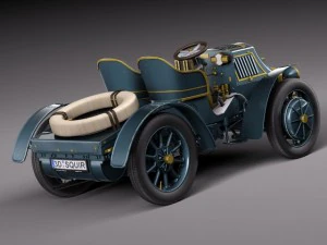 Lohner Porsche 1901 3D Model