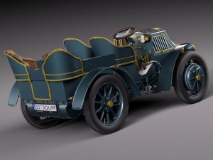 Lohner Porsche 1901 Modelo 3D
