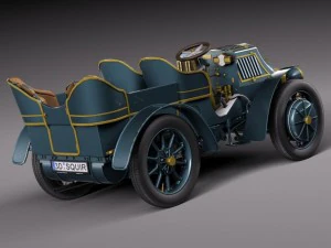 Lohner Porsche 1901 3D Model