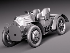 Lohner Porsche 1901 Modelo 3D