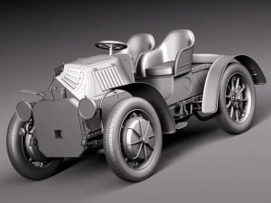 Lohner Porsche 1901 3D Model