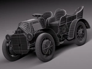 Lohner Porsche 1901 3D Model