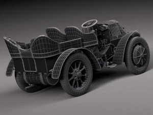 Lohner Porsche 1901 3D Model