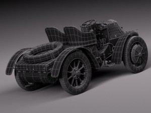 Lohner Porsche 1901 Modelo 3D