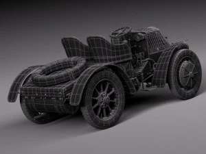 Lohner Porsche 1901 3D Model