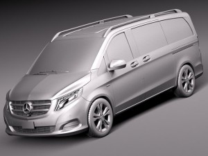 Mercedes-Benz V-class 2015 3D Model