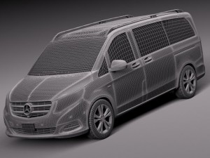 Mercedes-Benz V-class 2015 3D Model