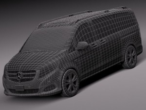 Mercedes-Benz V-class 2015 3D Model