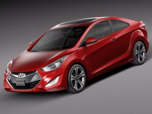 Hyundai Elantra Coupe 2014 3D Model