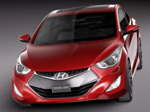 Hyundai Elantra Coupe 2014 3D Model
