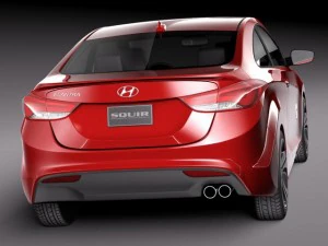 Hyundai Elantra Coupe 2014 3D Model