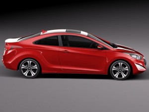 Hyundai Elantra Coupe 2014 3D Model