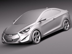 Hyundai Elantra Coupe 2014 3D Model