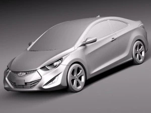 Hyundai Elantra Coupe 2014 3D Model