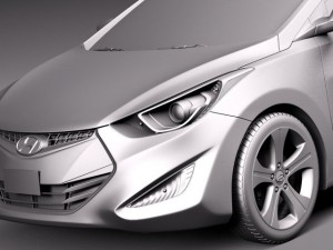 Hyundai Elantra Coupe 2014 3D Model