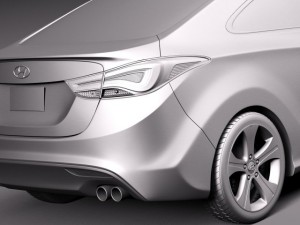 Hyundai Elantra Coupe 2014 3D Model