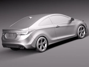 Hyundai Elantra Coupe 2014 3D Model