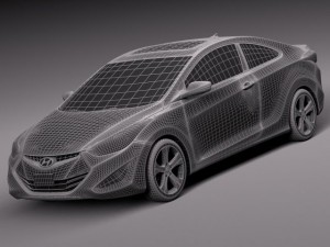 Hyundai Elantra Coupe 2014 3D Model