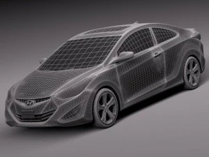 Hyundai Elantra Coupe 2014 3D Model
