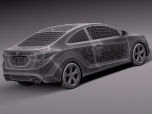 Hyundai Elantra Coupe 2014 3D Model