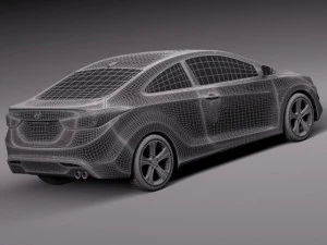 Hyundai Elantra Coupe 2014 3D Model