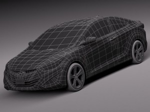 Hyundai Elantra Coupe 2014 3D Model