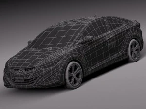 Hyundai Elantra Coupe 2014 3D Model