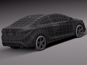 Hyundai Elantra Coupe 2014 3D Model