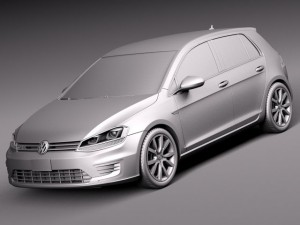 Volkswagen Golf GTE 2015 3D Model