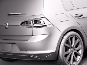 Volkswagen Golf GTE 2015 3D Model