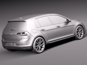 Volkswagen Golf GTE 2015 3D Model