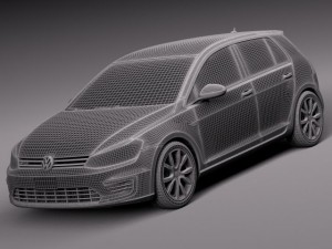Volkswagen Golf GTE 2015 3D Model