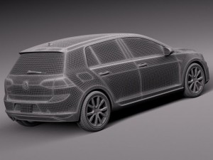 Volkswagen Golf GTE 2015 3D Model