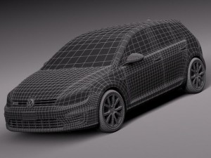 Volkswagen Golf GTE 2015 3D Model