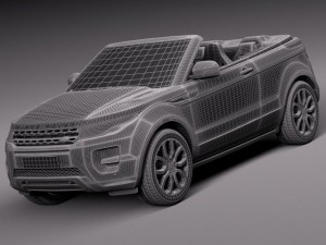 Range Rover Evoque Convertible 2014 3D मॉडल