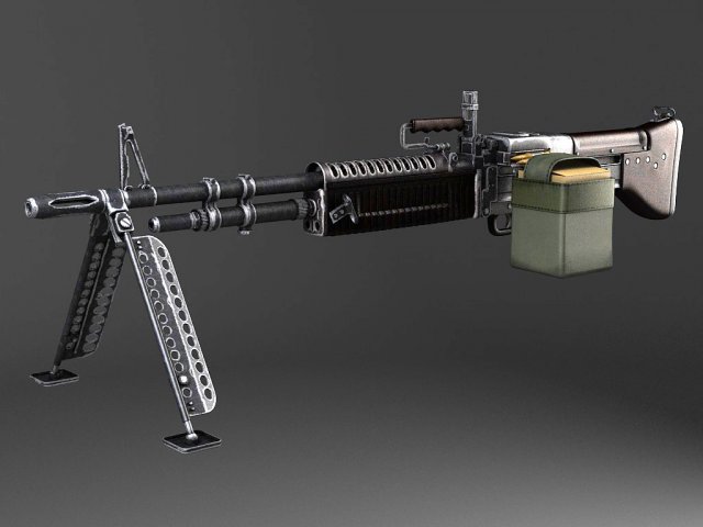 M60 Machine 3D Model .c4d .max .obj .3ds .fbx .stl .blend 