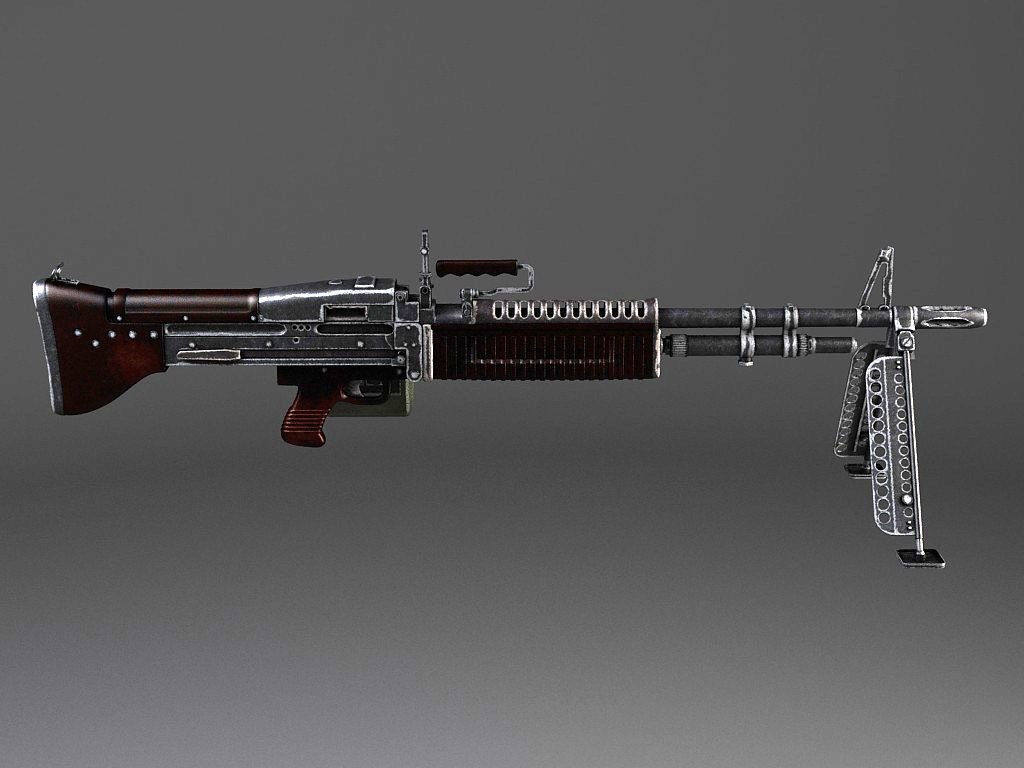 M60 Machine Gun 3D Model in Machine Gun 3DExport