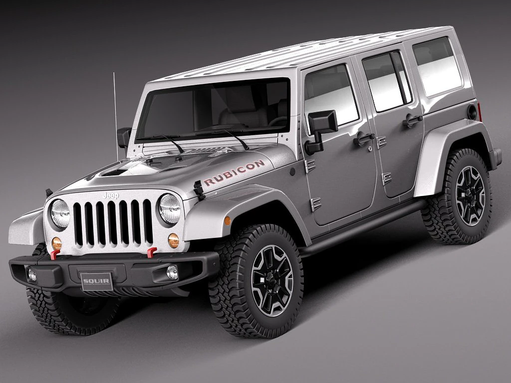 Jeep Wrangler Rubicon 2014 3D Model .c4d .max .obj .3ds .fbx .stl .blend 