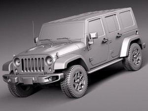 Jeep Wrangler Rubicon 2014 Modello 3D